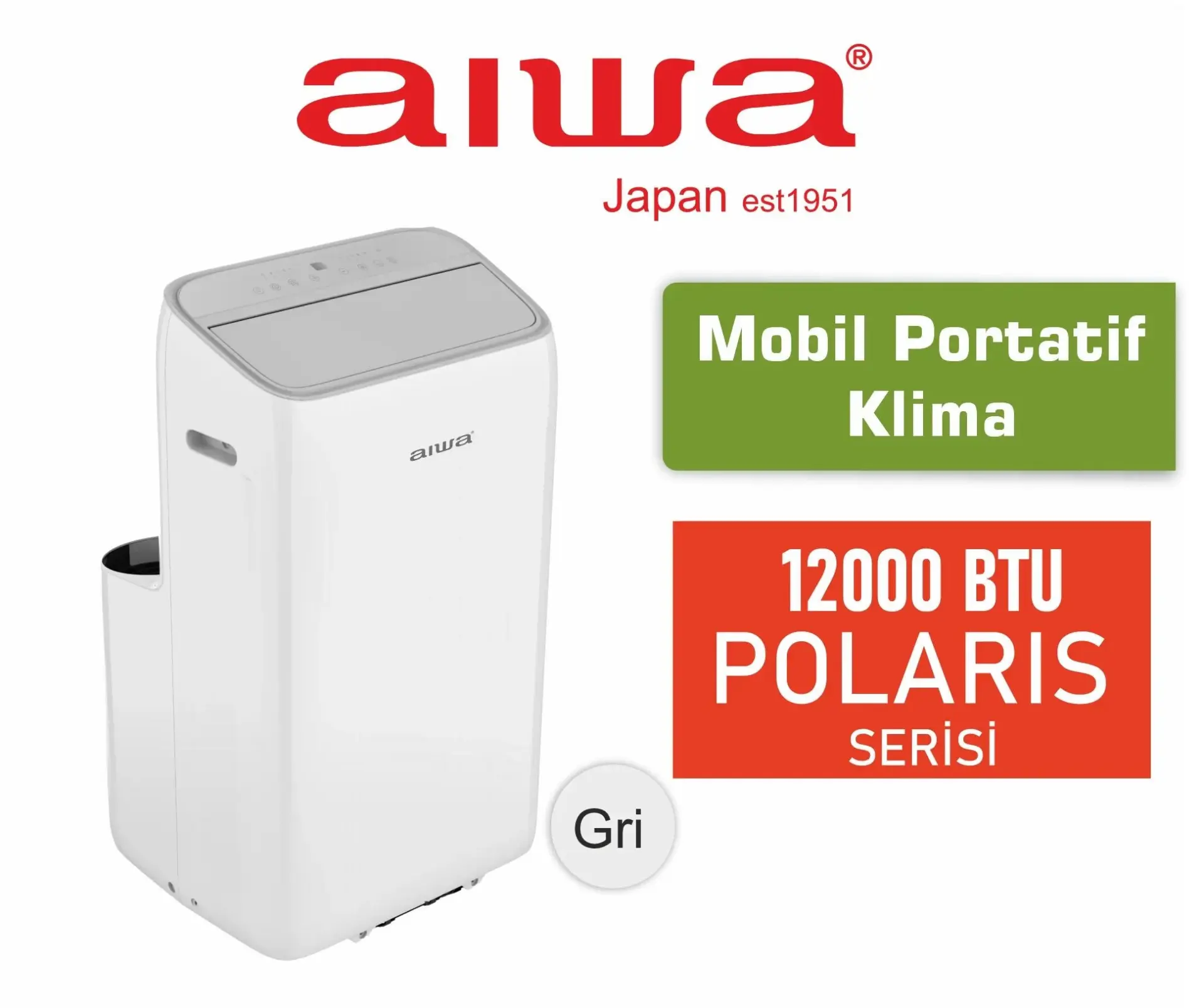 AİWA POLARIS Serisi 12000 BTU GRI
